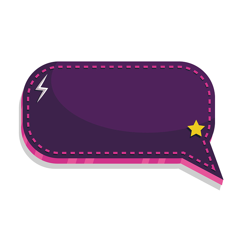 紫色带星星的对话框