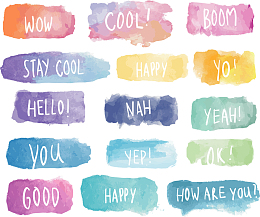 水彩涂鸦对话气泡