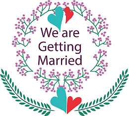 英文桃心情人节花卉边框素材