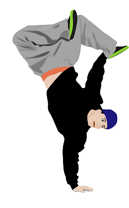 帅气接吻潮流男孩