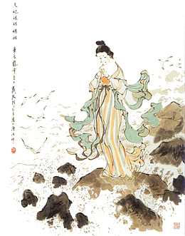 妈祖水彩画
