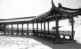 写实江南水墨走廊