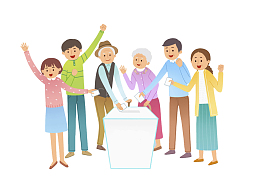 卡通投票场景免抠图