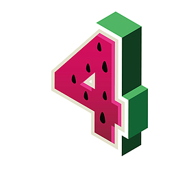 4的数字免抠png