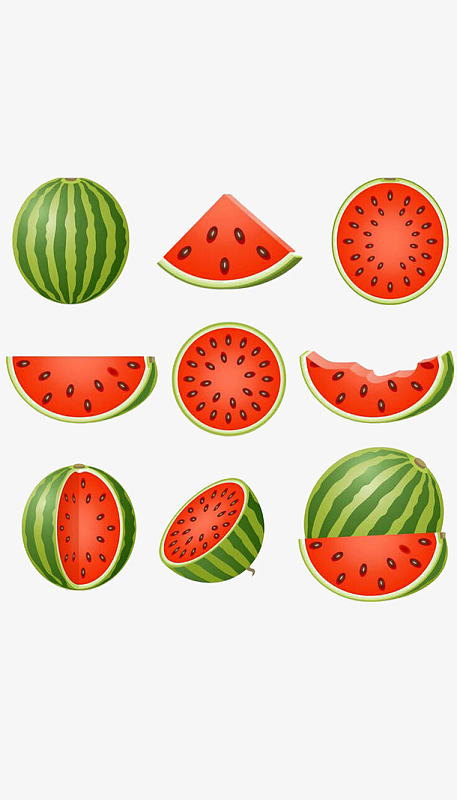 西瓜图案素材_西瓜图案图片元素-觅元素