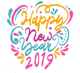 彩色花纹新年快乐