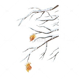 白色雪花装饰质感元素