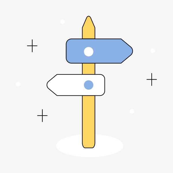 卡通路标免抠素材免费下载_觅元素51yuansu.com