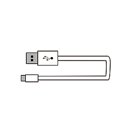 矢量手绘手机USB数据线PNG免抠图