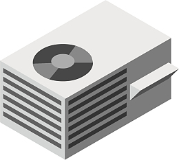 矢量图白色正方体空调