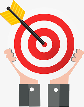 手绘卡通红色标靶