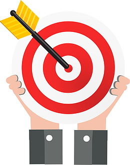 手绘卡通红色标靶