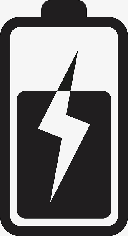 充电中黑白安卓电池素材
