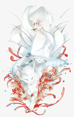 epspng狐狸pngpng手绘动物九尾狐狸免抠pngaipng干杯