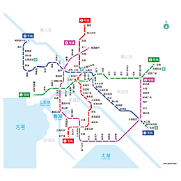 彩色无锡地铁线路图