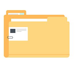 卡通黄色的文件夹设计
