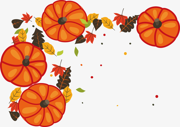 火红的南瓜边框