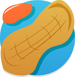 秋分卡通花生装饰插画