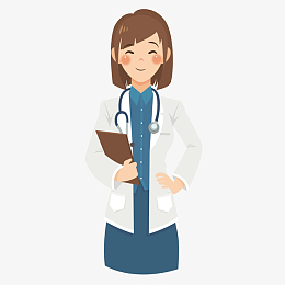 一个扁平化的女医生