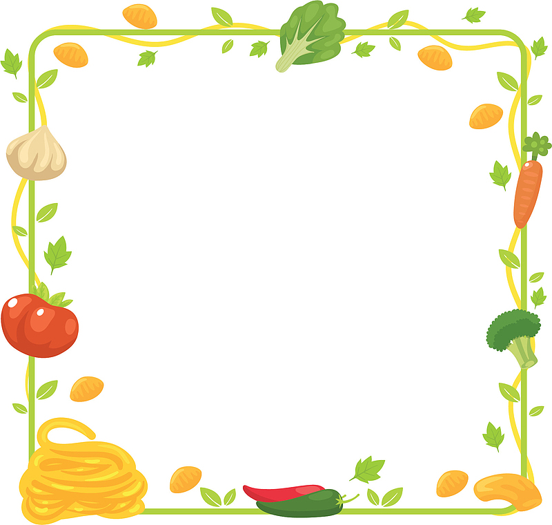 秋季健康蔬菜边框