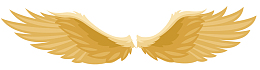 完全展开的金色天使之翼