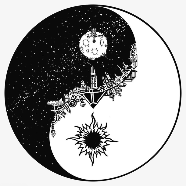 黑白宇宙创意太极图