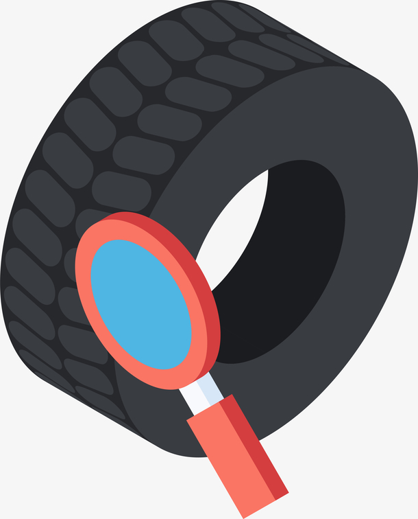 卡通立体汽车轮胎