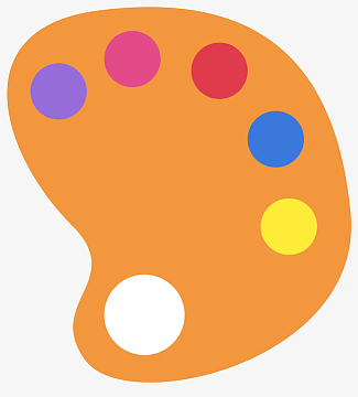 高级颜料矢量调色盘