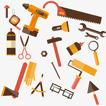 卡通手绘diy工具装饰背景