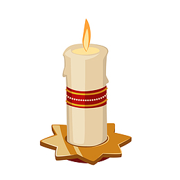 卡通蜡烛设计矢量图