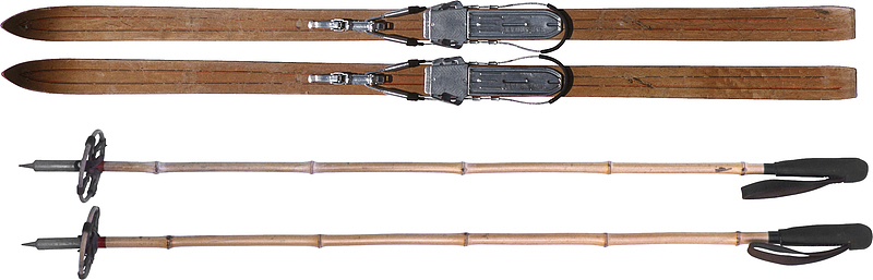 木头地滑雪工具PNG