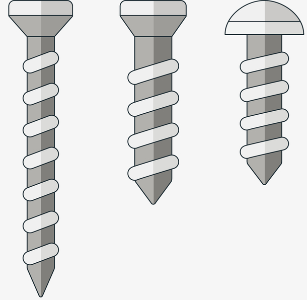 钉子螺旋矢量卡通风格