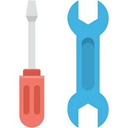 手绘卡通板手螺丝刀