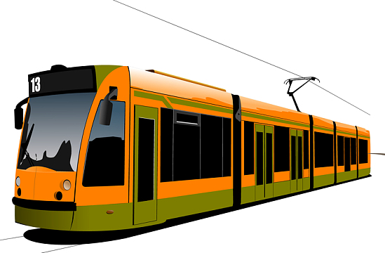 彩色电车有轨电车设计