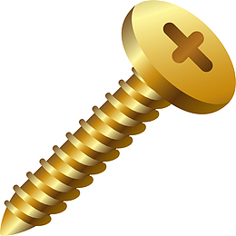 矢量图螺丝钉工具
