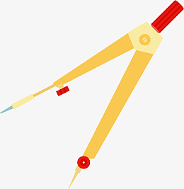 png手绘创意数学工具圆规pngpng卡通圆规pngpng矢量图纸铅笔圆规素材