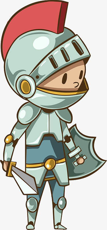 手持盾牌的古代士兵