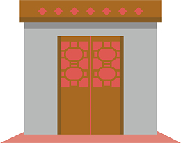 花纹日本古代建筑