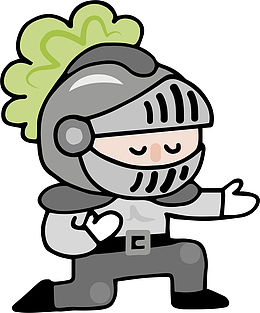 单膝跪地的古代士兵