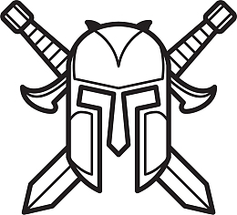 头盔LOGO矢量卡通战士