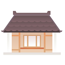 矢量房子四合院古代