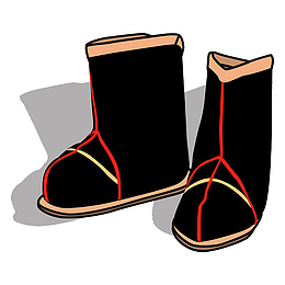 卡通古代男士靴子