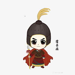 卡通古代将军霍去病