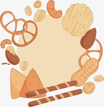 卡通零食装饰边框