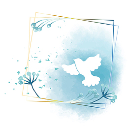 矢量蓝天白鸽下载