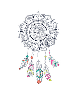 彩色线条的创意图腾