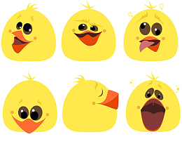 黄色小鸡脸红表情