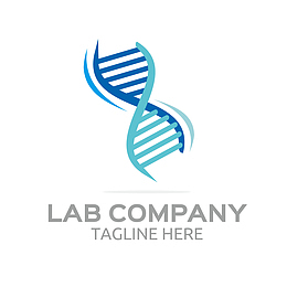 蓝色生物符号logo