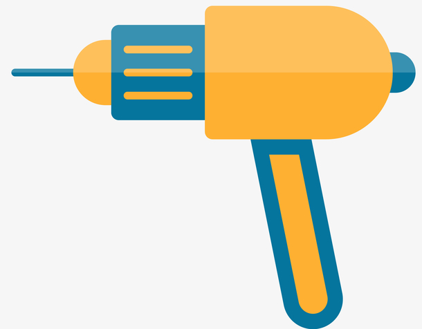 电钻矢量卡通风格