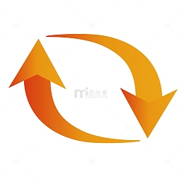 矢量卡通手绘橙色箭头免抠